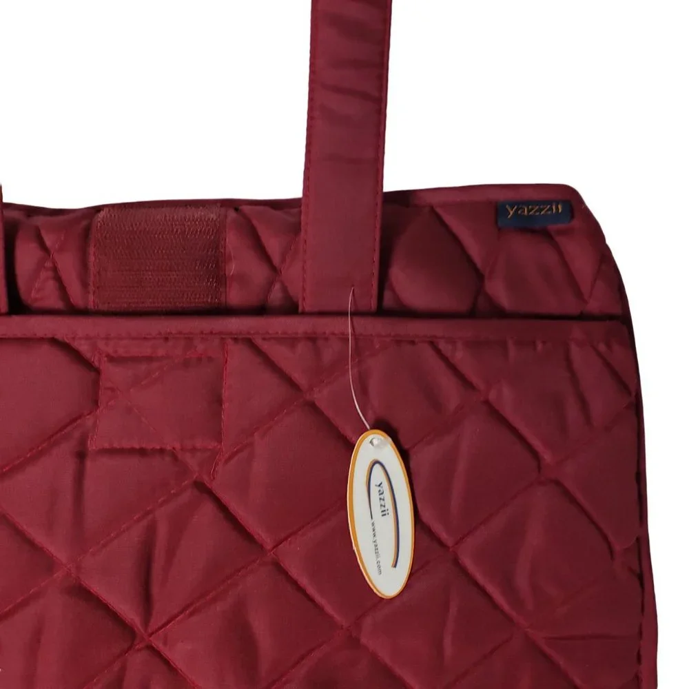 Yazzii Quilted Craft Travel Organizer Tote Bag 9 Compartments NEW - Picture 5 of 8